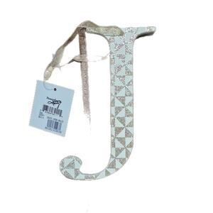 Nordstrom Initial J White and Gold NWT